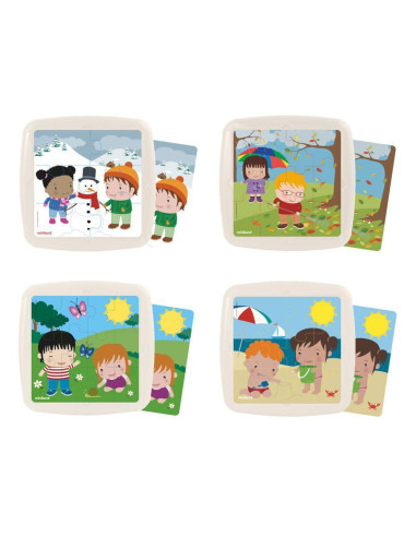 SET 4 PUZZLES MINILAND LAS ESTACIONES