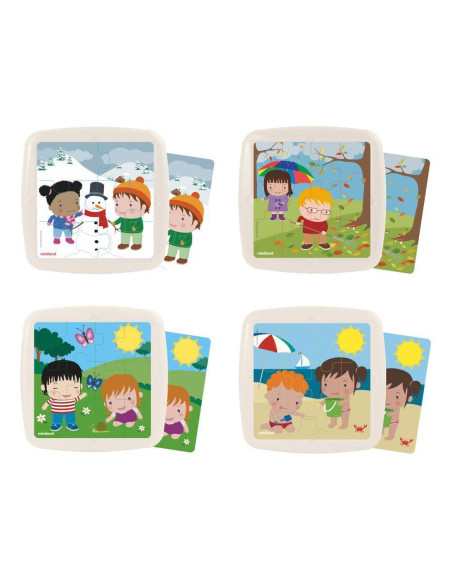 SET 4 PUZZLES MINILAND LAS ESTACIONES