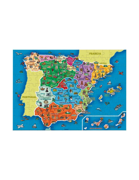 PUZLE DISET LAS PROVINCIAS Y AUTONOMIAS DE ESPAÑA 137 PIEZAS 5 AÑOS