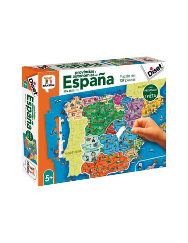 PUZZLE DISET PROVINCIAS Y AUTONOMÍAS DE ESPAÑA