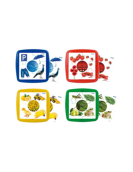 SET 4  PUZZLES MINILAND LOS COLORES