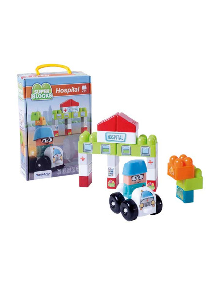 CAJA 21 PIEZAS MINILAND SUPER BLOCKS HOSPITAL