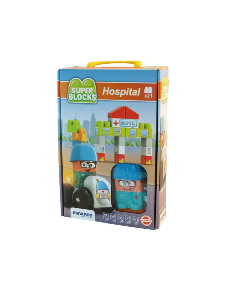 CAJA 21 PIEZAS MINILAND SUPER BLOCKS HOSPITAL