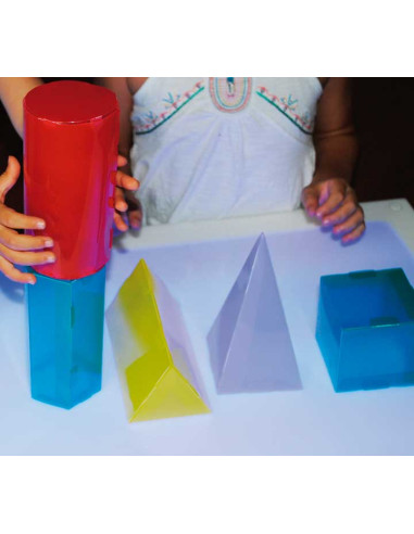 SET 6 FIGURAS GEOMÉTRICAS HENBEA GEOS TRANSLÚCIDOS