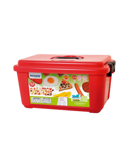 CONTENEDOR 52 PIEZAS MINILAND COMIDA RÁPIDA