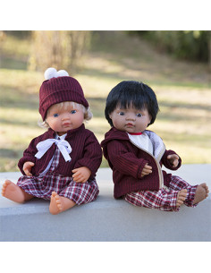 ROPA MINILAND PARA MUÑECOS 40cm CONJUNTO FRÍO VESTIDO 2