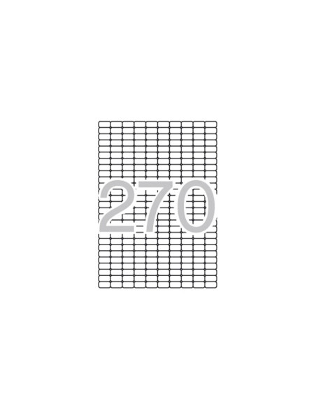 ETIQUETAS ADHIMPRAPLI A4 BLANCA CROMOS REMOVIBLE BLISTER 25h 178x10 mm 6750 uds10197