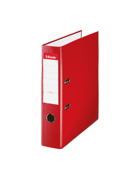 ARCHIVADOR palanca ESSELTE PLASTICO FORRADO con RADO A4 75mm ROJO