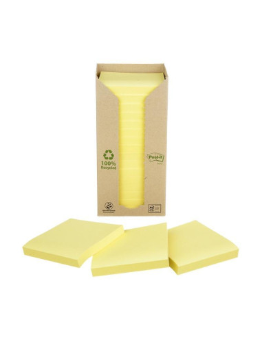 CAJA 16 BLOCS NOTAS POST-IT ECOLÓGICAS 76x76mm