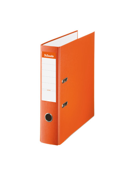 ARCHIVADOR palanca ESSELTE PLASTICO FORRADO con RADO A4 75mm NARANJA