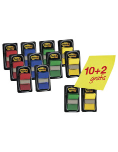 PACK 10 INDICES POST-IT ADHESIVOS MEDIANOS  2 REGALO