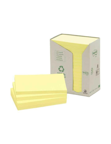 CAJA 16 BLOCS NOTAS POST-IT ECOLÓGICAS 76x127mm