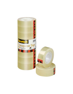 PACK 8 ROLLOS CINTA ADHESIVA SCOTCH 550 19mm x 33m