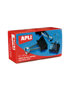 CAJA 12 PINZAS DE PALA APLI ABATIBLE 32mm