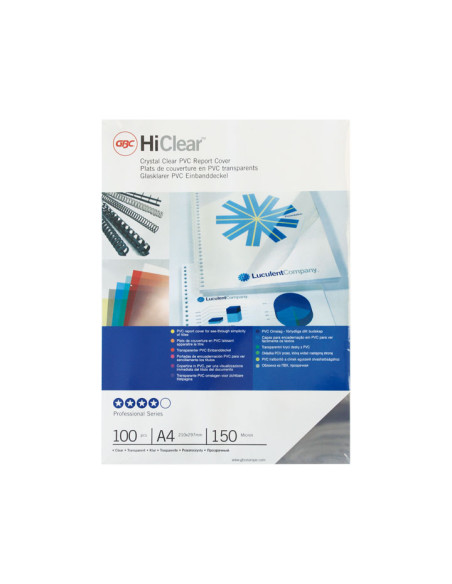 CAJA 100 CUBIERTAS GBC IBICLEAR 150 MICRAS