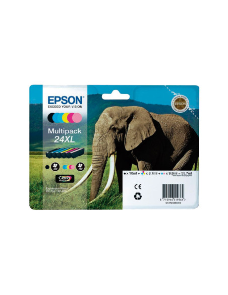 CARTUCHO INKJET EPSON T243840 N24XL EXPRESSION PHOTO XP-55750760850860950960 EXPRESSION PREMIUM XP-750850 MULTIPACK de 6 T243140