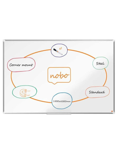 PIZARRA BLANCA NOBO PREMIUM PLUS 150x100cm ACERO LACADO