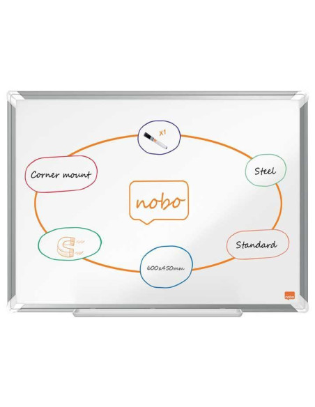 PIZARRA BLANCA NOBO PREMIUM PLUS 60x45cm ACERO LACADO