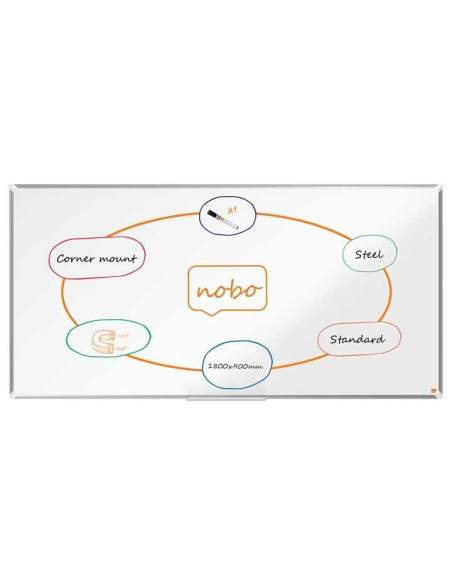 PIZARRA BLANCA NOBO PREMIUM PLUS 180x90cm ACERO LACADO