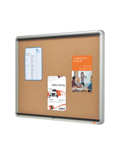 VITRINA NOBO CON FONDO DE CORCHO 100x752cm