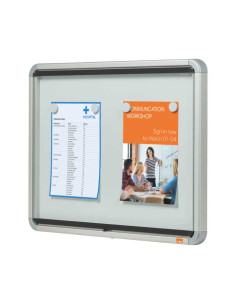 VITRINA NOBO CON FONDO DE METAL 69x53cm