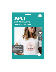 APLI PAPEL TRANSFER A4 PRENDAS BLANCAS INKJET PAQUETE 10H