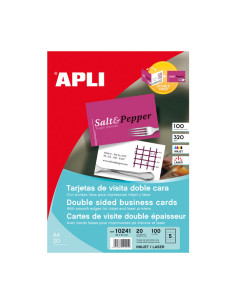 PAQUETE 100h TARJETAS DE VISITAS APLI 320gr DOBLE CARA