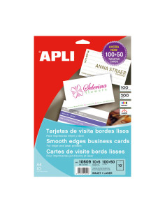 PAQUETE 150 TARJETAS DE VISITAS APLI 200gr PROFESIONAL