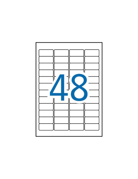 CAJA 20h ETIQUETAS APLI POLIÉSTER 475x212mm PARA EXTERIOR