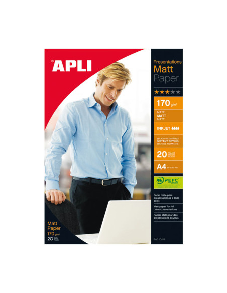 PAQUETE 20h PAPEL APLI MATT QUALITY 170gr