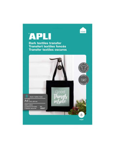 PAQUETE 5h PAPEL TRANSFER APLI TEJIDOS OSCUROS