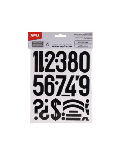 BOLSA 76 AHESIVOS APLI LETRAS Y NÚMEROS 50mm