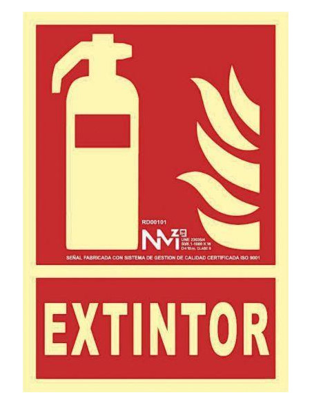 PLACA HOMOLOGADA ARCHIVO 2000 CLASE B EXTINTOR