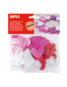 BOLSA GOMA EVA ADHESIVA APLI CORAZONES