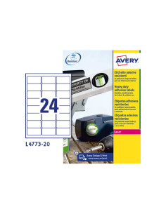 CAJA 20h ETIQUETAS POLIÉSTER AVERY 635x339mm