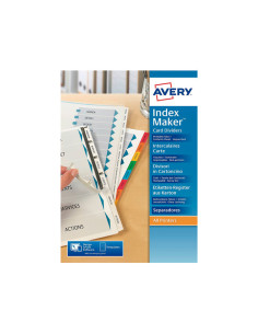 SEPARADORES SIN PERFORAR AVERY INDEX MAKER 6 POSICIONES