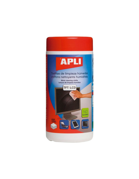 BOTE 100 TOALLLITAS APLI LIMPIADORAS DE PANTALLAS