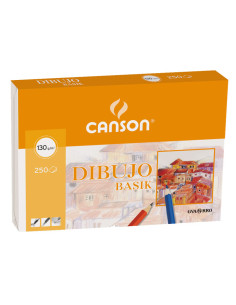 PACK 250h LÁMINAS CANSON DE DIBUJO BASIK 130gr A3