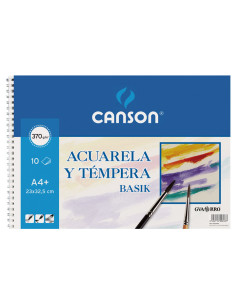 BLOC 10h CANSON PARA ACUARELA BASIK A4