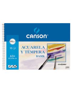 BLOC 10h CANSON PARA ACUARELA BASIK A3