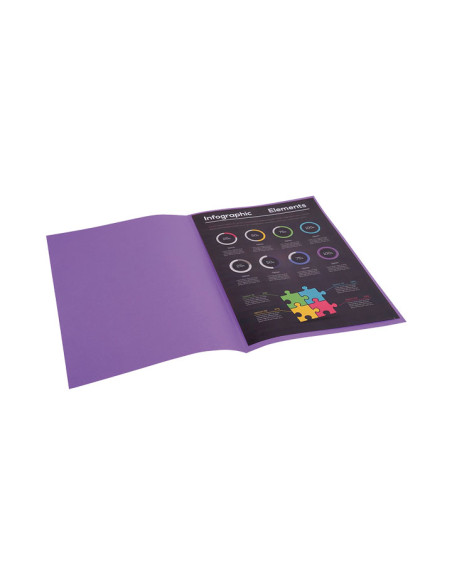 SUBCARPETA EXACOMPTA ROCK´S 80 80g A4 VIOLETA PAQUETE de 100