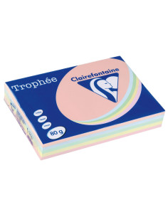 PAQUETE 500h PAPEL TROPHÉE CLAIREFONTAINE A4 PASTEL SURTIDO