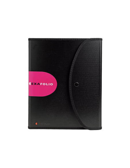 CLASIFICADOR ACORDEON EXACOMPTA PP A4 6 DPTOSRIBETE y BROCHE NEGRO