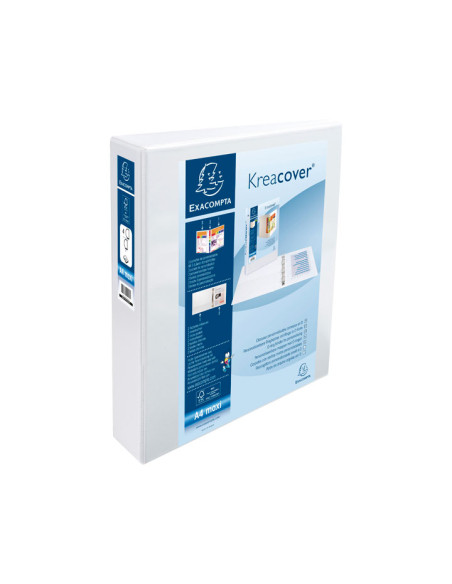 CARPETA CANGURO EXACOMPTA KREACOVER A4 MAXI 4 anMIXTAS 40mm BLANCO