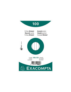 PACK 100 FICHAS EXACOMPTA HORIZONTAL 100x150mm