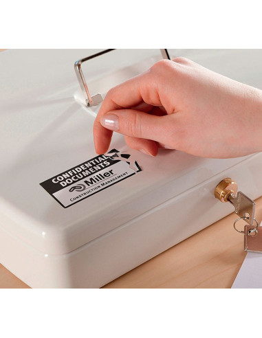 CAJA 20h ETIQUETAS DE SEGURIDAD AVERY 635 x 339mm