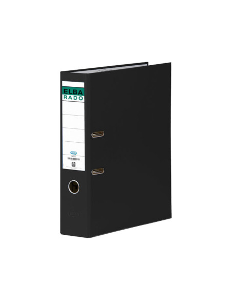 ARCHIVADOR palanca ELBA FORRADO PVC RADO CHIC F 80mm NEGRO 1097706
