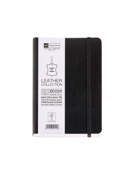 CUADERNO MIQUEL RIUS NOTEBOOK FLEXIBLE PIEL 8 CON ÍNDICE 300h 5x5