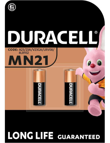 DURACELL PILAS ESPECIALES ALCALINAS MN21 LARGA DURACIÓN 12V BLISTER -2U-
