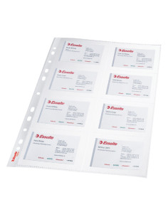 BOLSA 10 FUNDAS ESSELTE TARJETAS DE VISITA